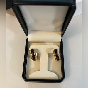 Hoop Earrings Animal Print Design Leopard or Panther